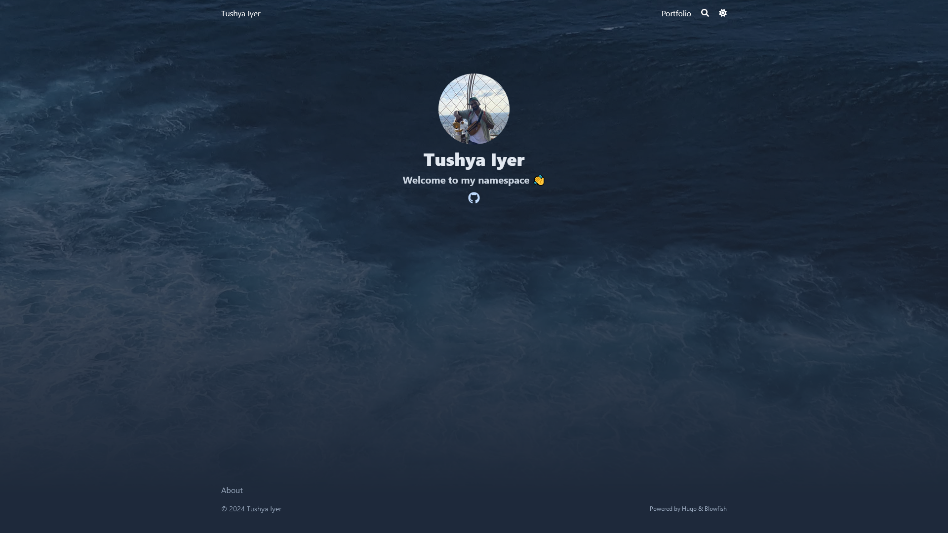 Screenshot of my sites home page. Site screenshot